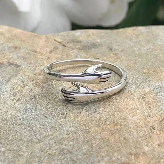 925 Sterling Silver Cute Hug Me More Ring | Gifts for Girls | With Certificate of Authenticity (Hug Ring)
