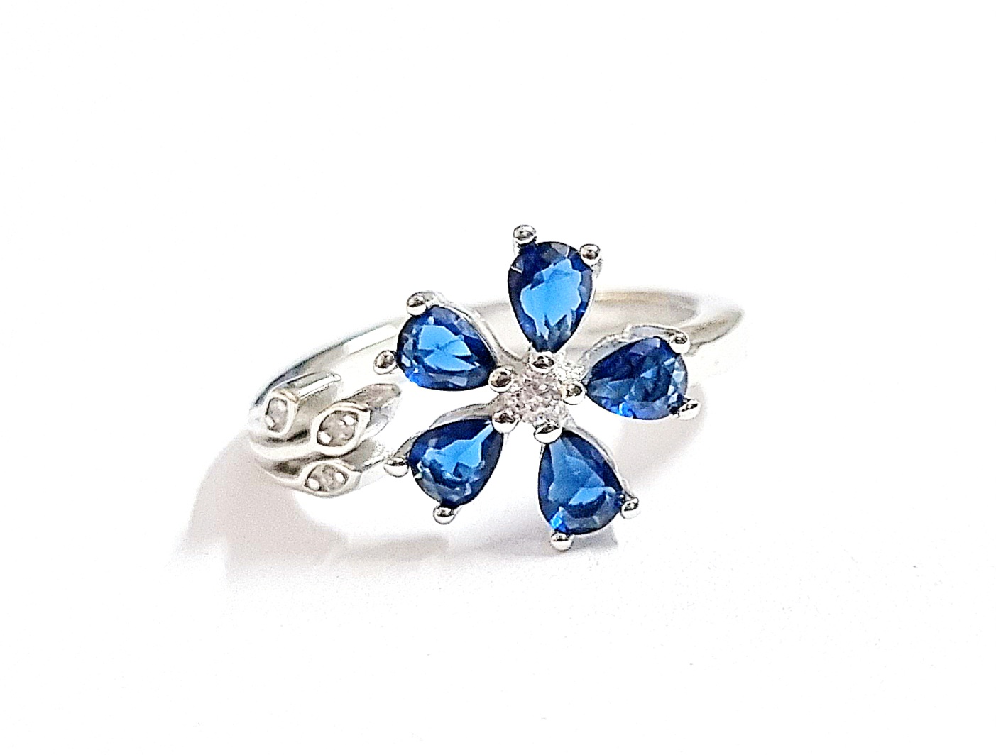 925 Sterling Silver Cute Flower Adjustable Ring | Gifts for Girls | (Adjustable Ring)