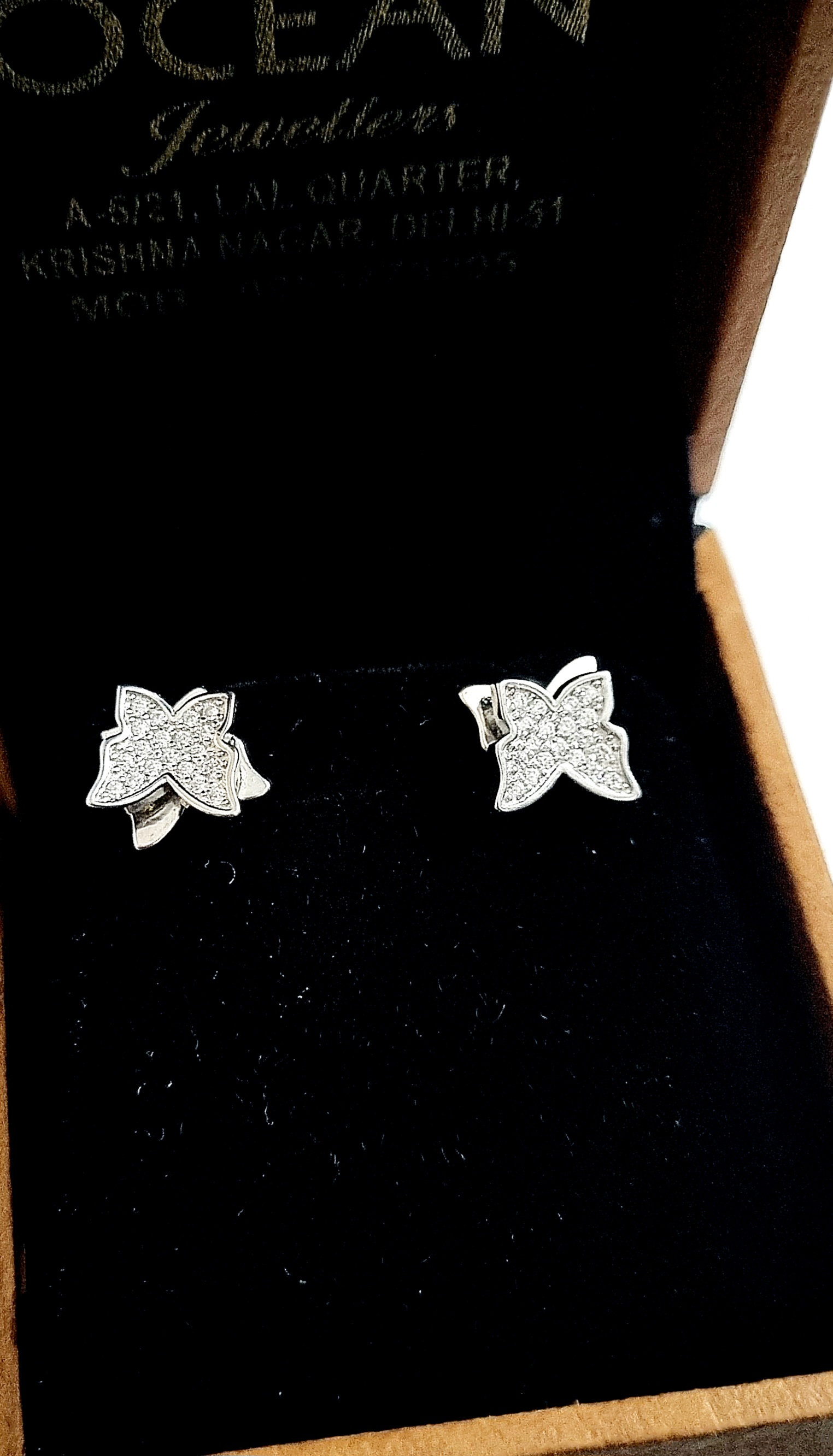 925 Sterling Silver Butterfly-shaped Spinning Earrings