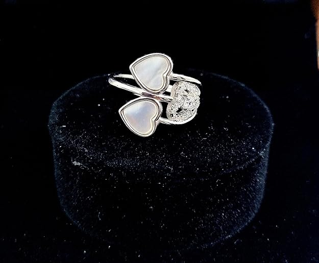 925 Sterling Silver Cubic Zirconia Heart Finger Ring | Gifts for Girls | With Certificate of Authenticity (Ring)