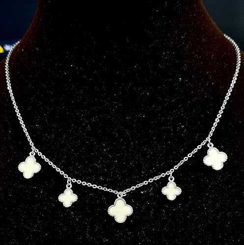 925 Sterling Silver Flower Necklace With Chain Gift For Girls With Certificate Of Authenticity