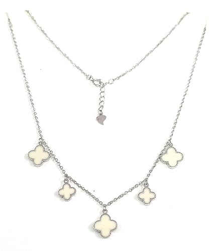 925 Sterling Silver Flower Necklace With Chain Gift For Girls With Certificate Of Authenticity