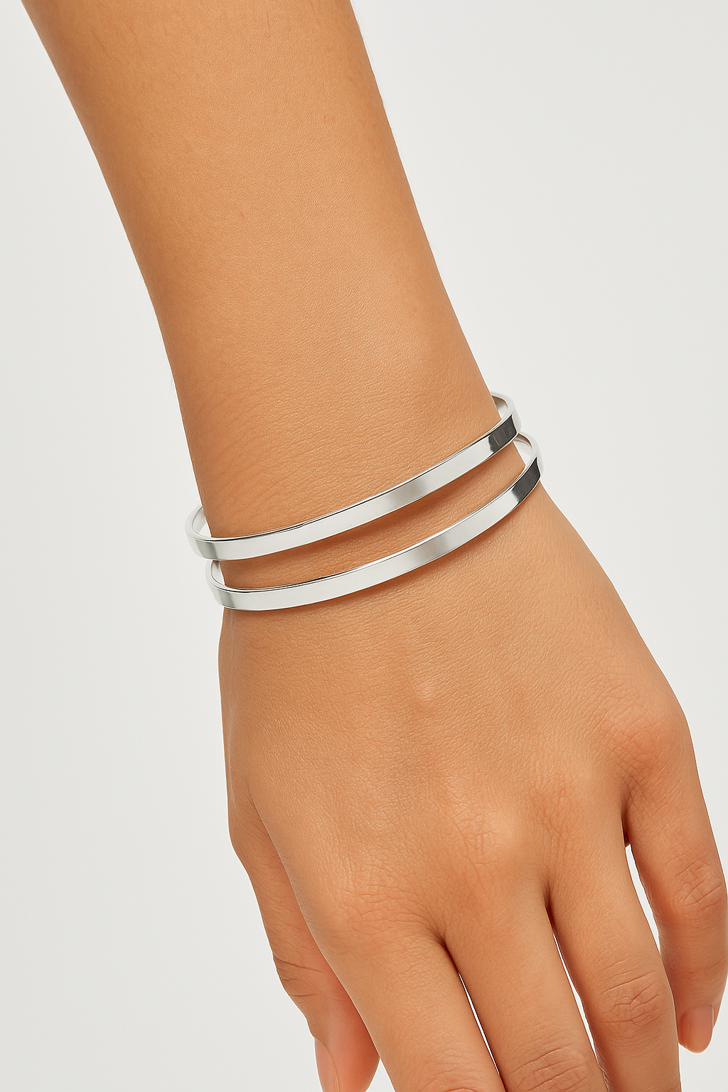 925 Silver Bangles (2 Piece)