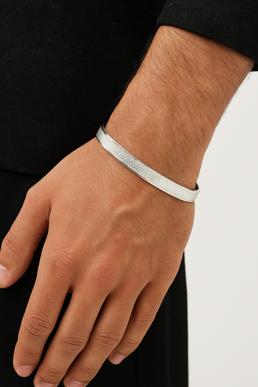 Silver 3D Kada (Unisex)