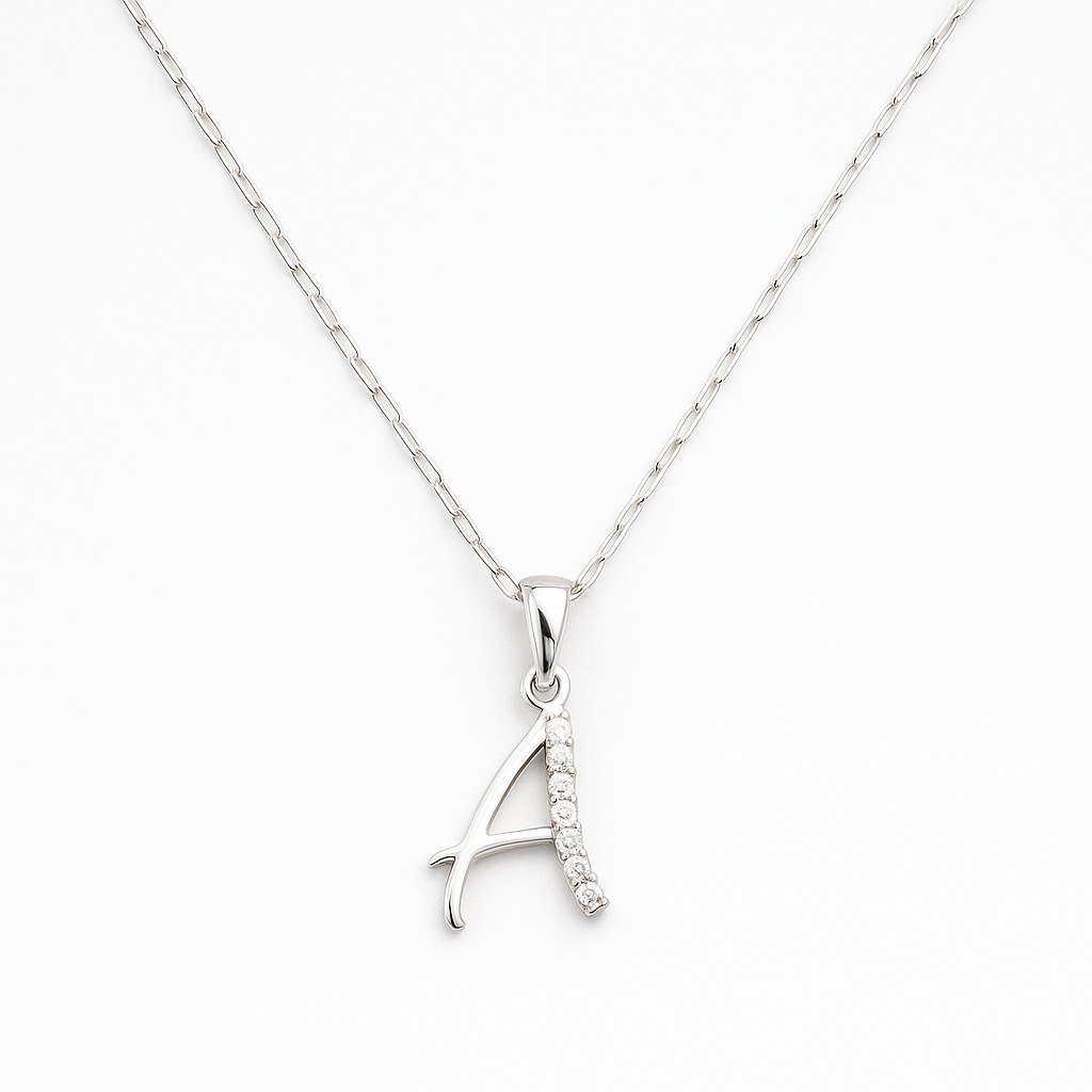 A Letter Chain Necklace For Girls , 925 Stamped , with Certificate of Authenticity