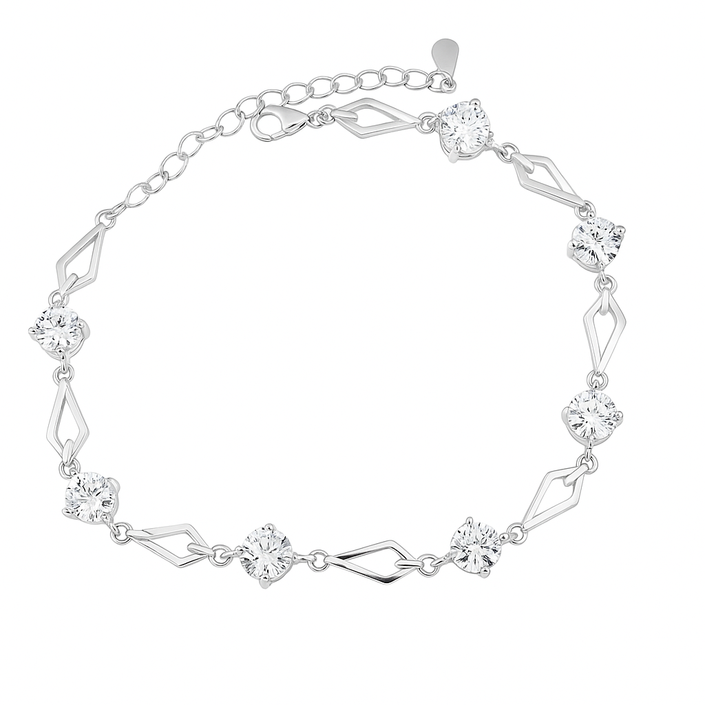 Silver Solitaire Bracelet