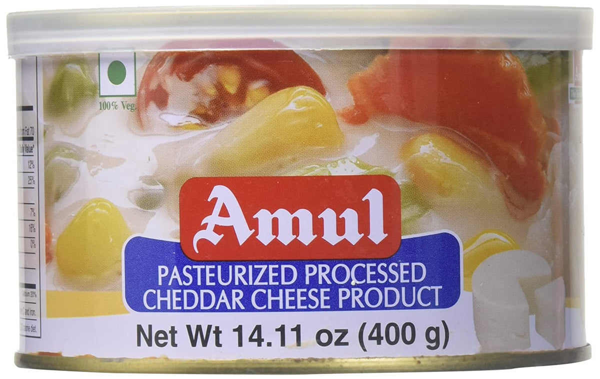 Amul Processed Cheddar Cheese (400g Tin)