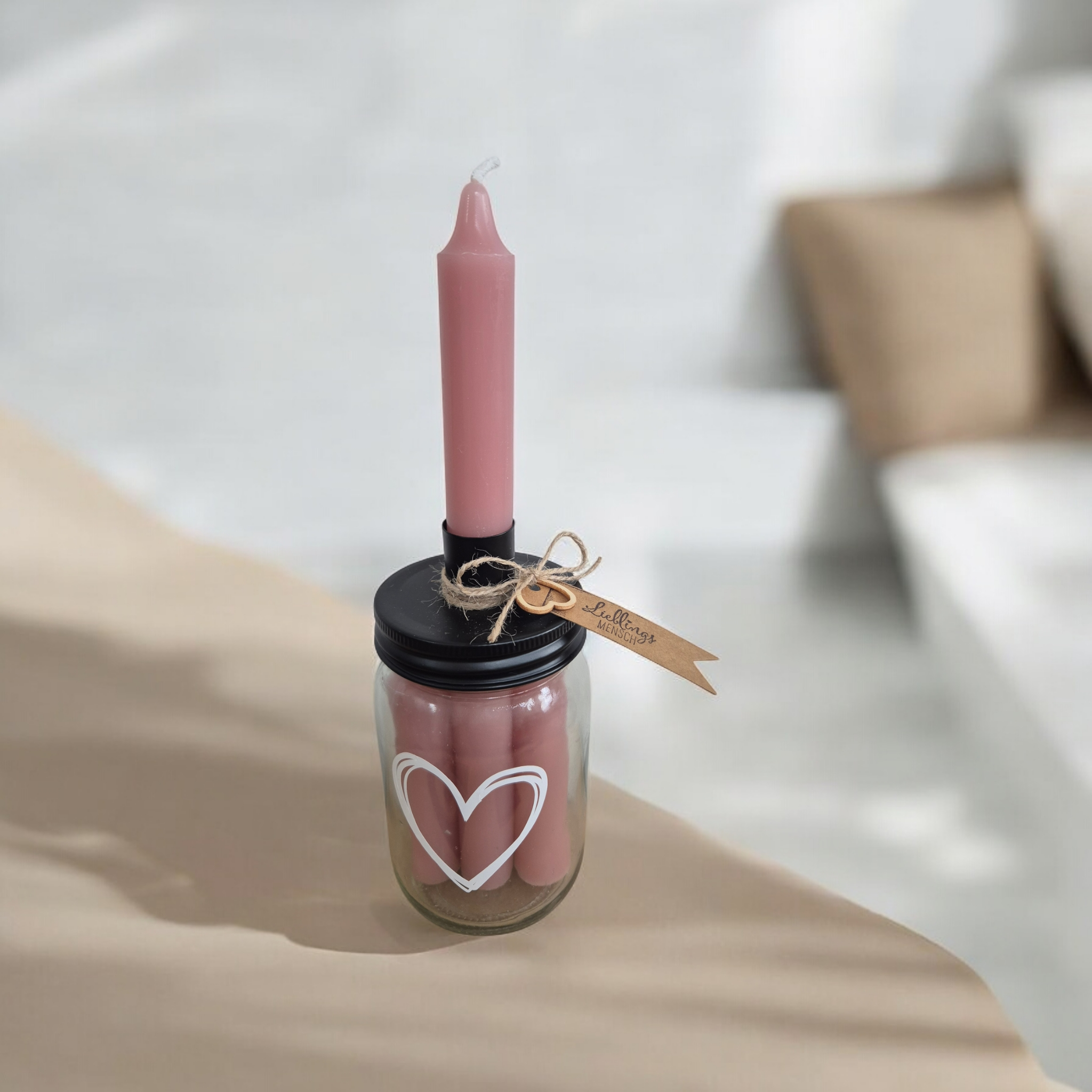 Kerzenglas Herz
