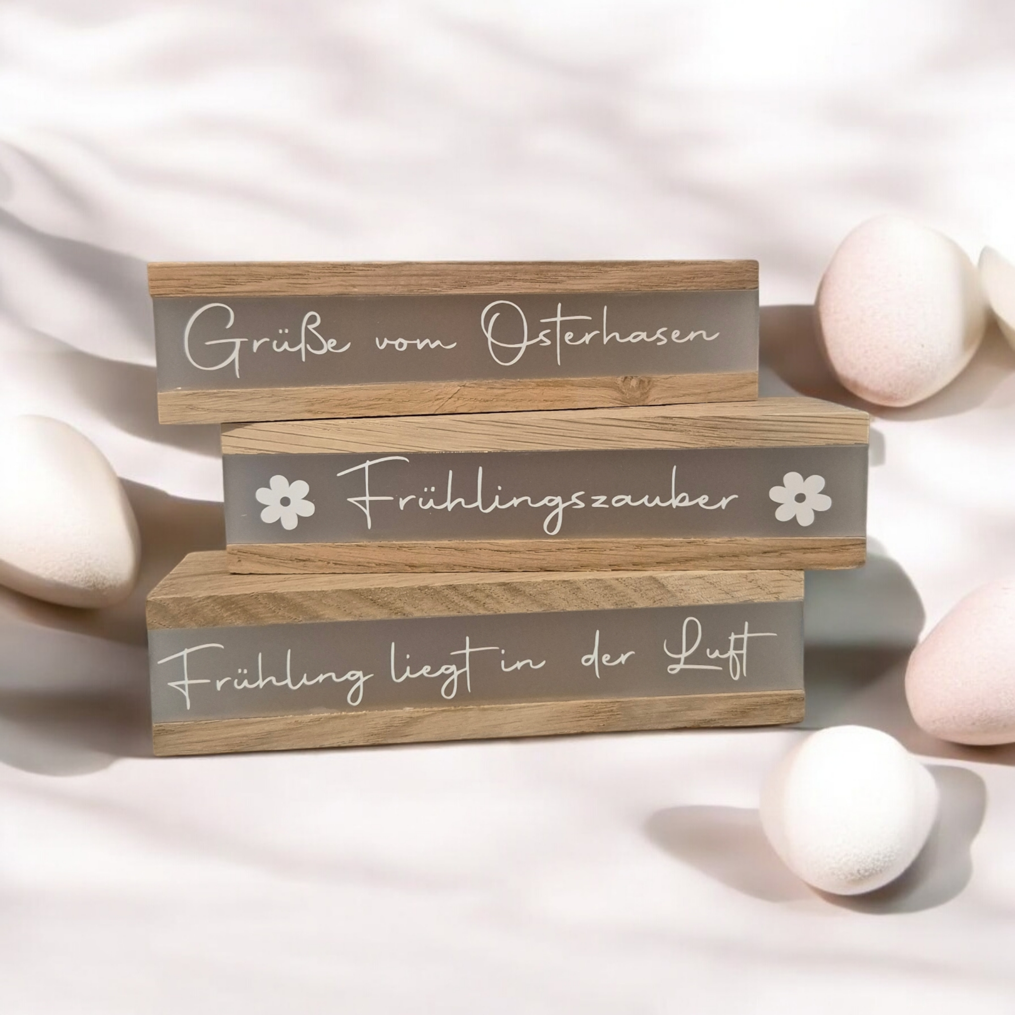 Frühlingsaufsteller mit Licht