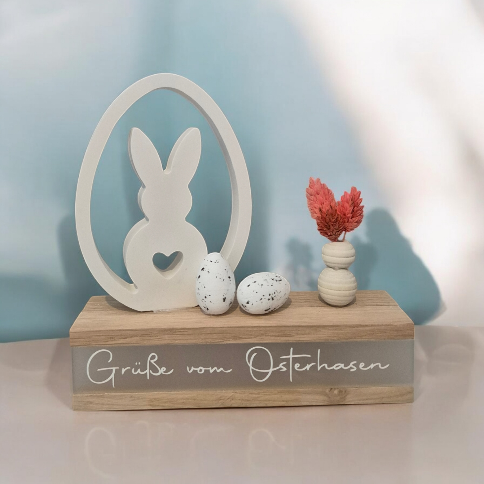 Frühlingsaufsteller mit Licht