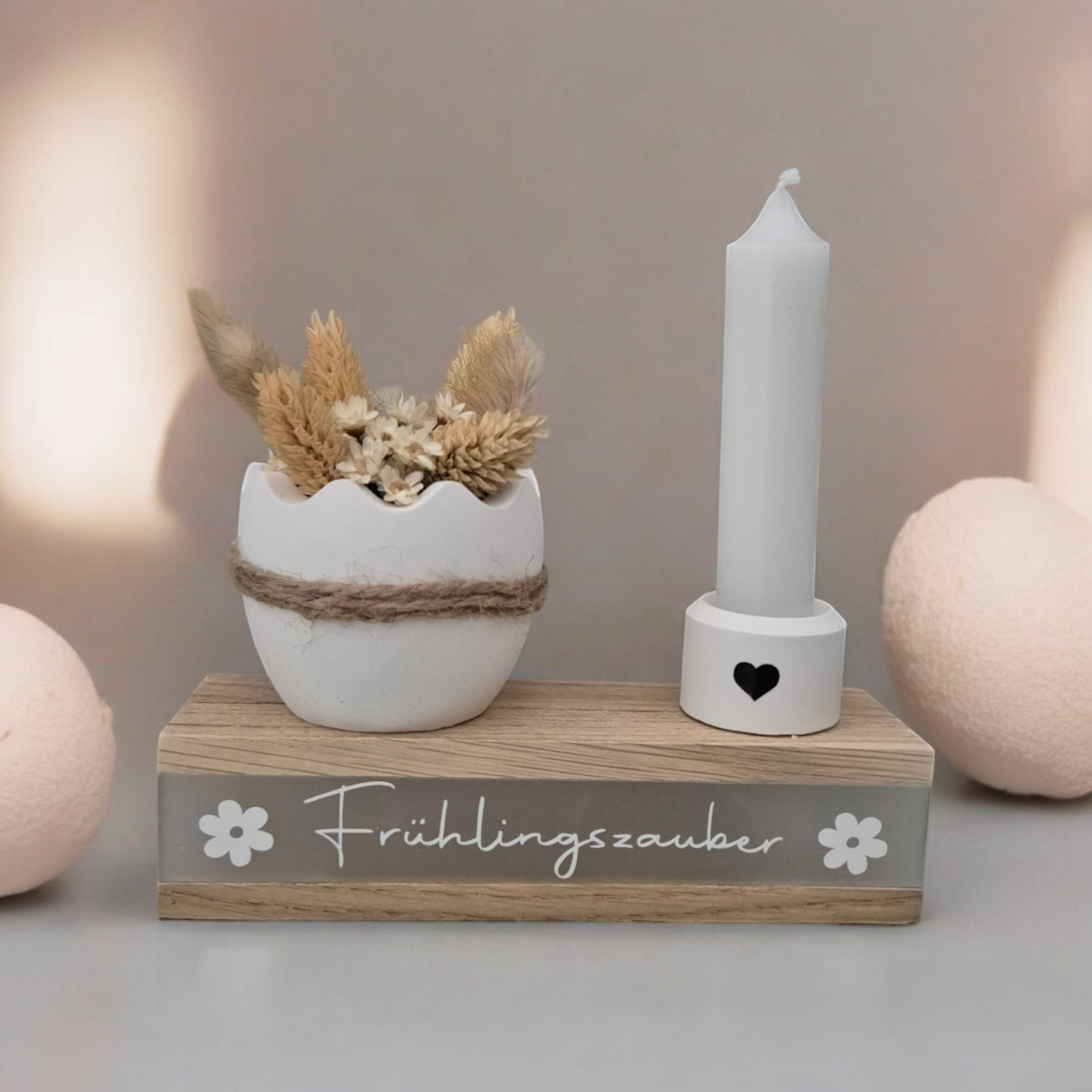 Frühlingsaufsteller mit Licht