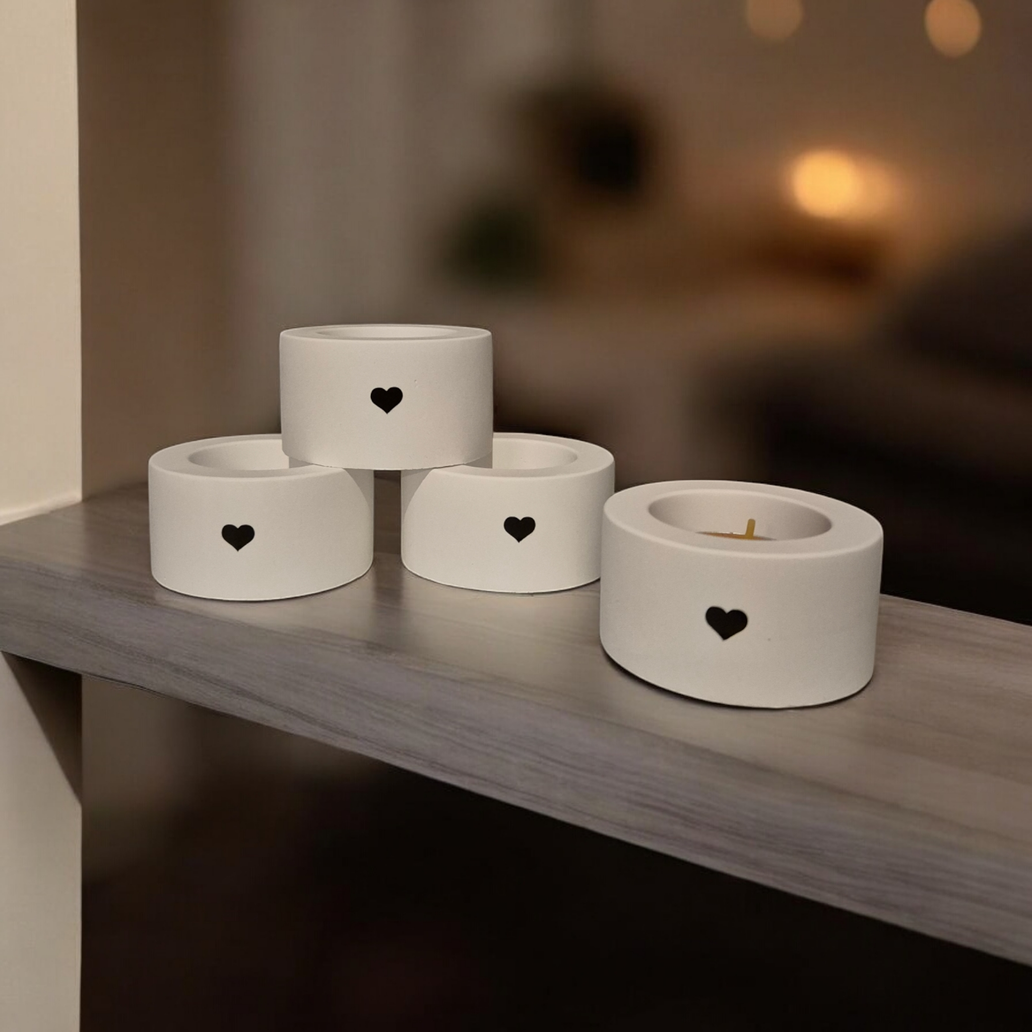 Teelichthalter mit Herz