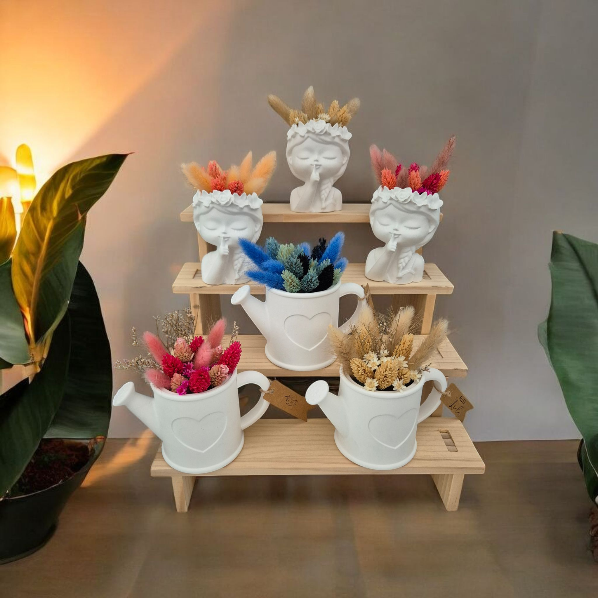 Blumenvase mit Trockenblumen