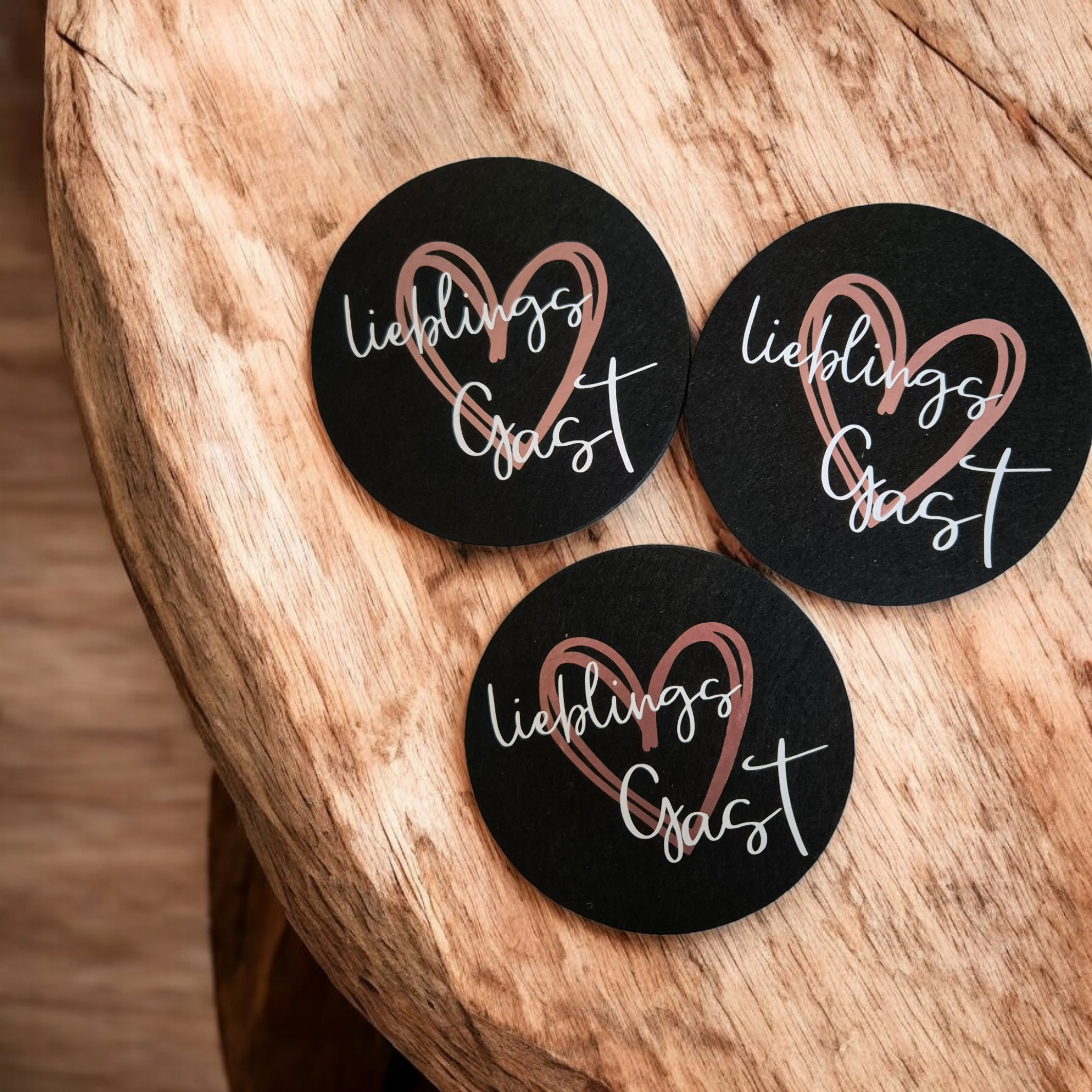 Untersetzer aus Filz "Lieblingsgast"