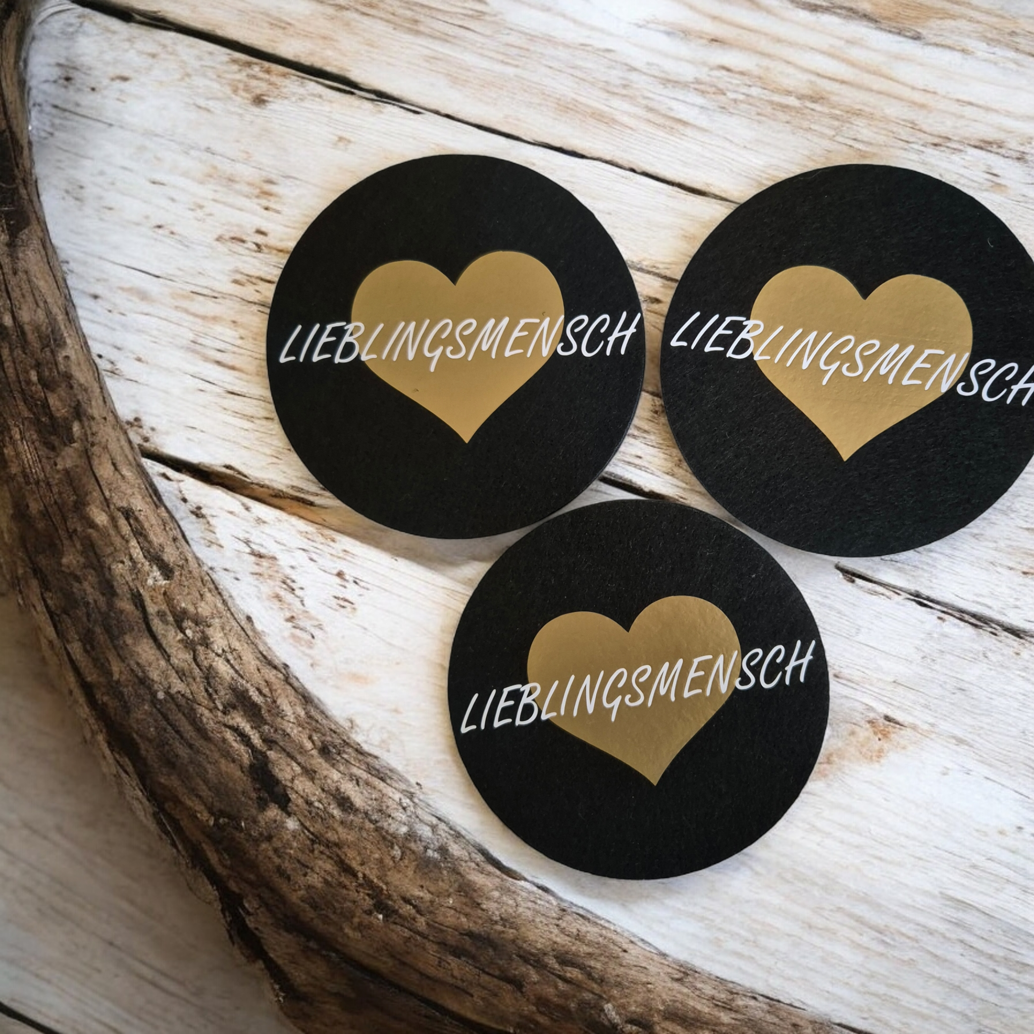 Untersetzer aus Filz "Lieblingsmensch"