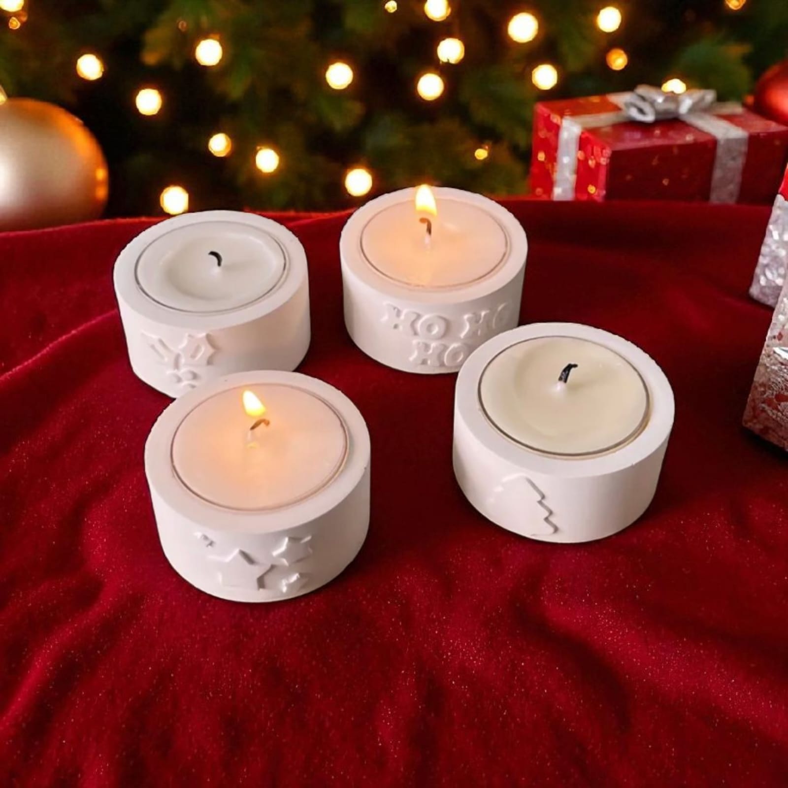 Weihnachtliche Teelichthalter