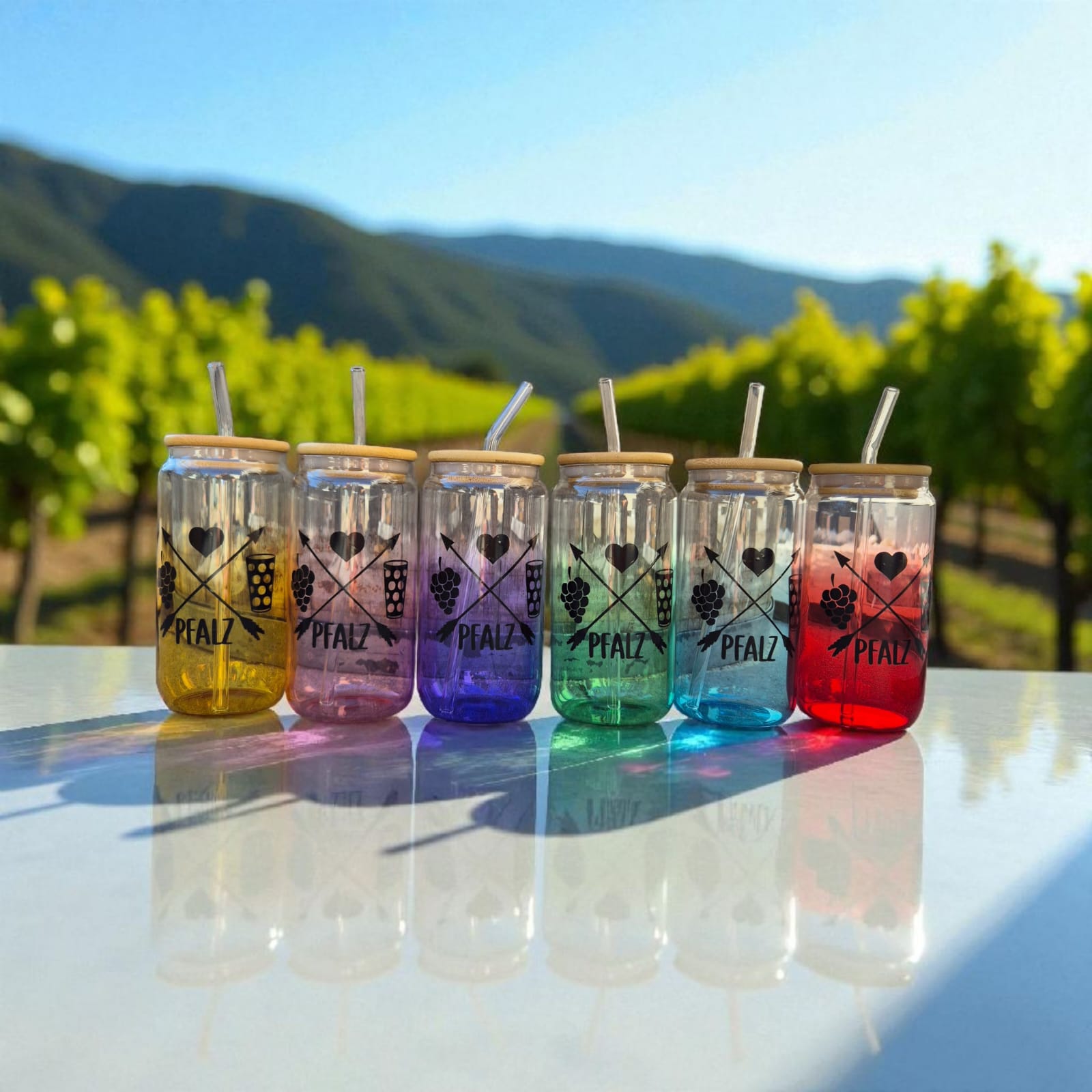 Pfalzliebe Trinkgläser mit Deckel
