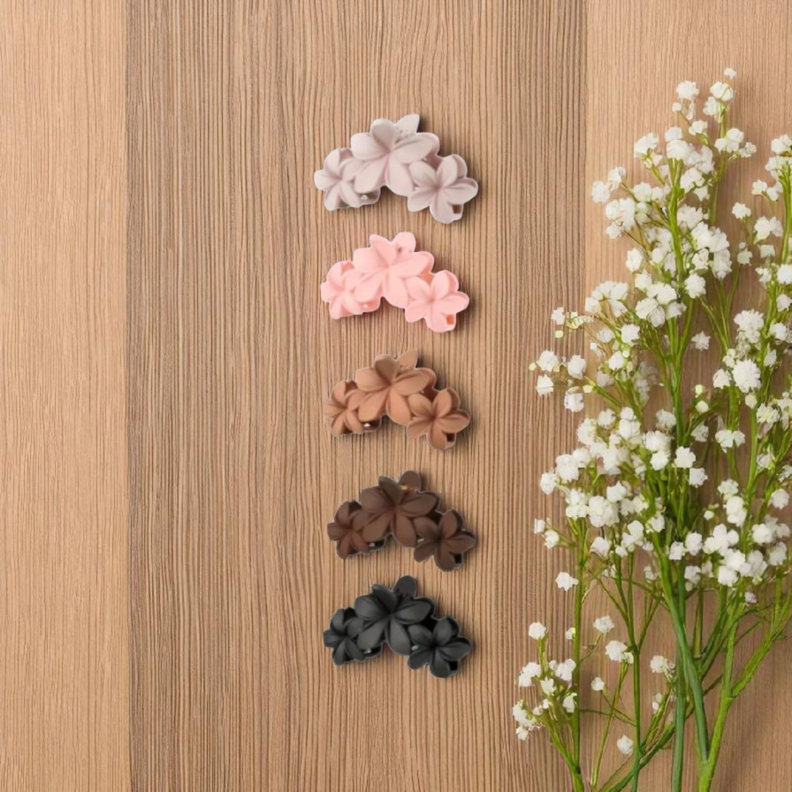 Blumenförmige Haarklammern