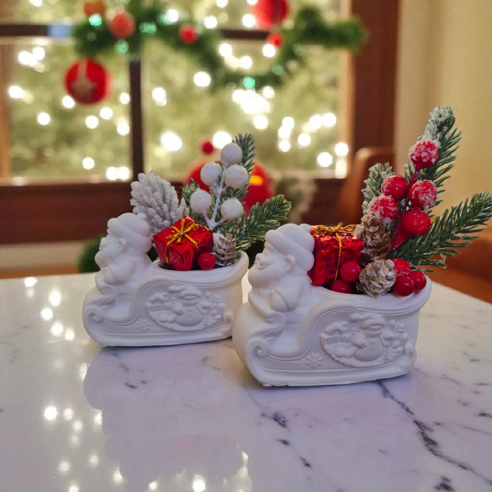 Winterlicher Dekoschlitten