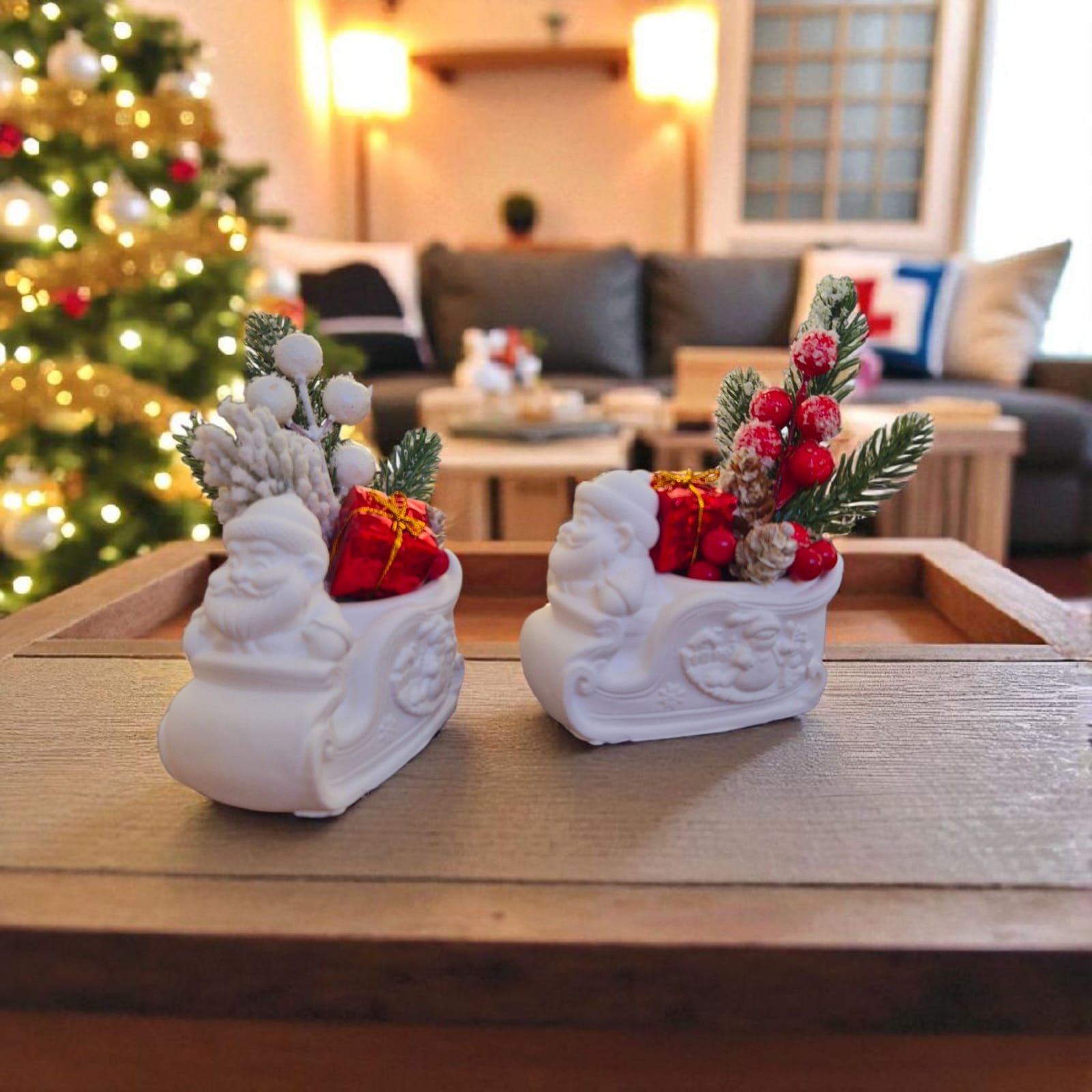 Winterlicher Dekoschlitten