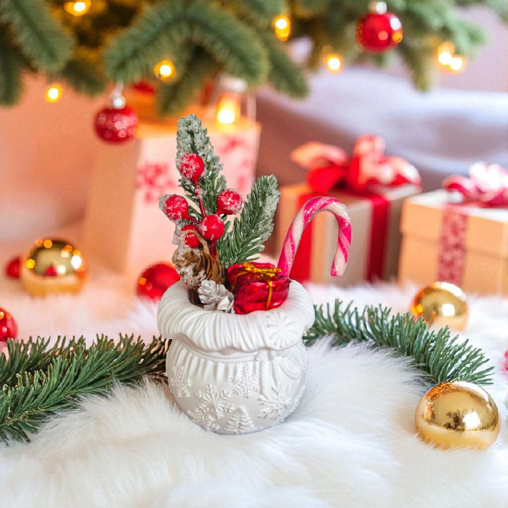 Weihnachtlicher Dekotopf