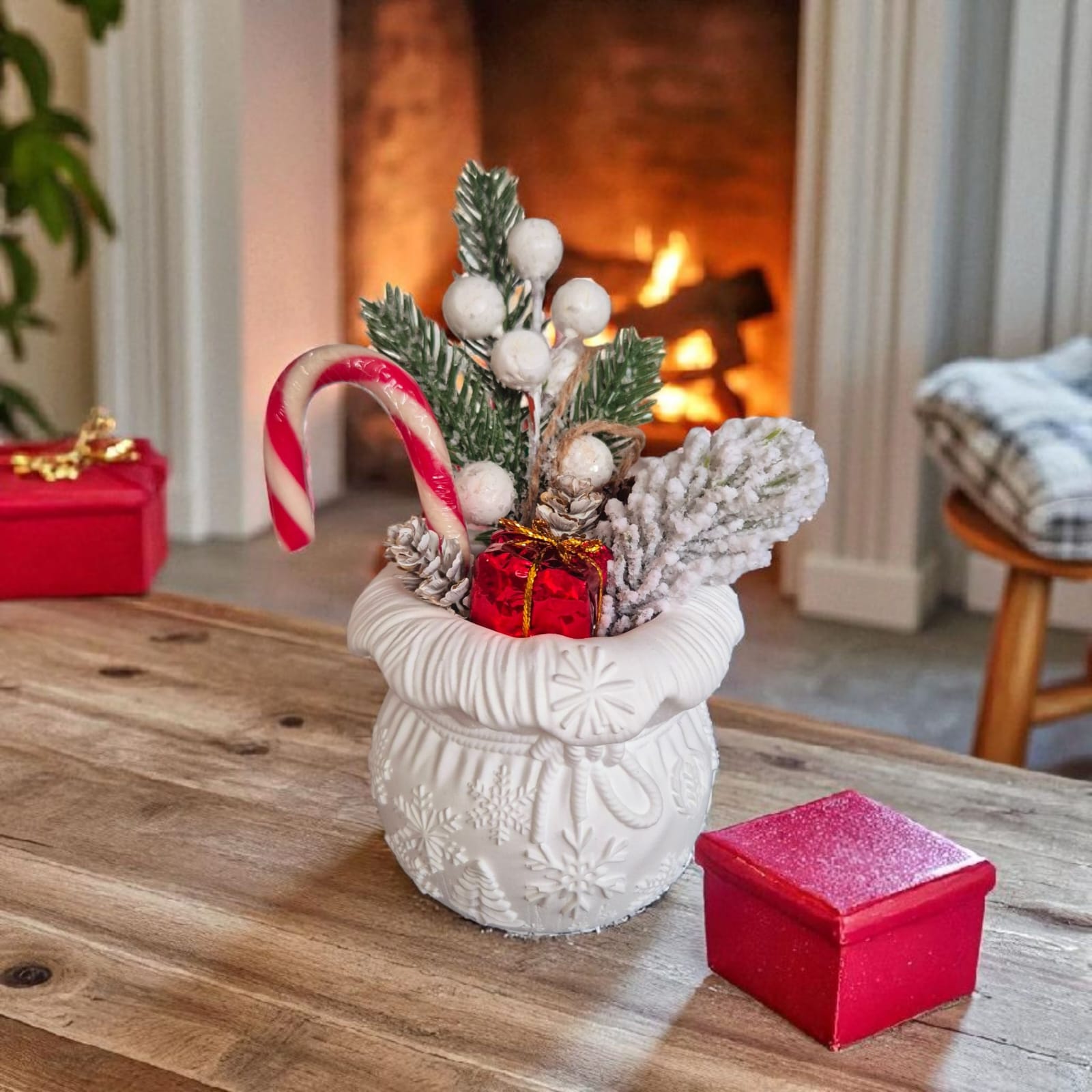 Weihnachtlicher Dekotopf