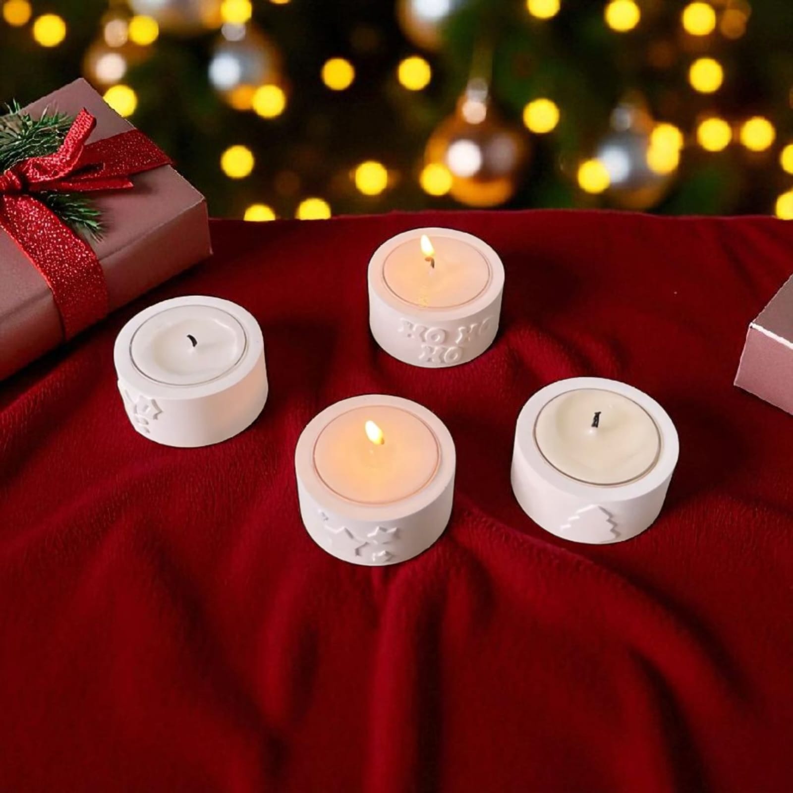 Weihnachtliche Teelichthalter