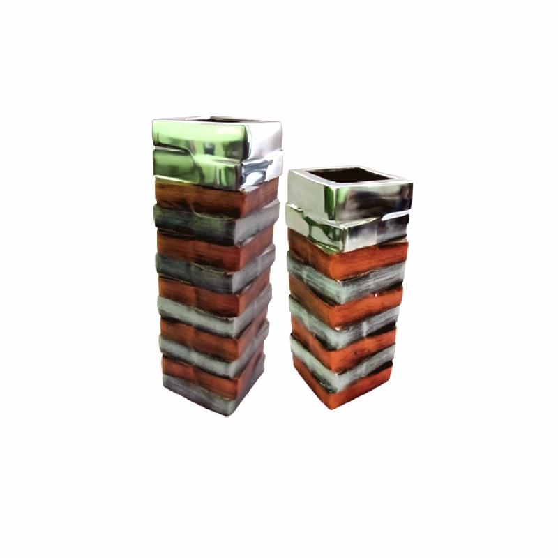 Decorative vases striped