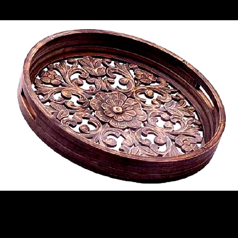 Decorative wooden serving trays