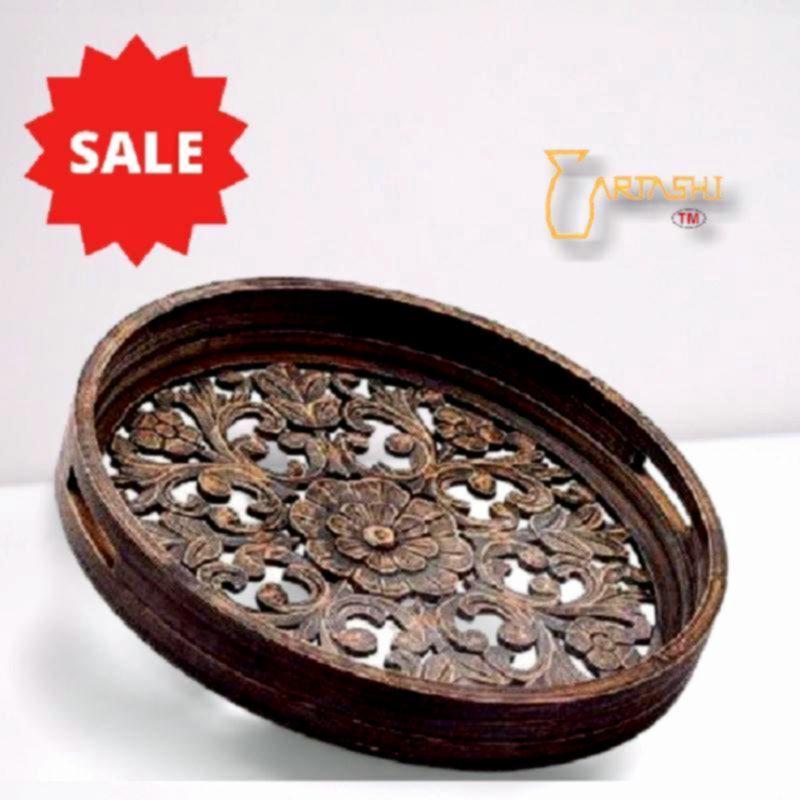 Decorative wooden serving trays