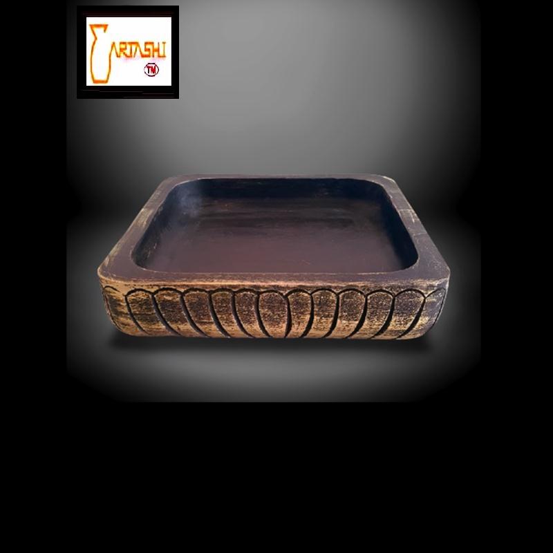 Square tray wooden