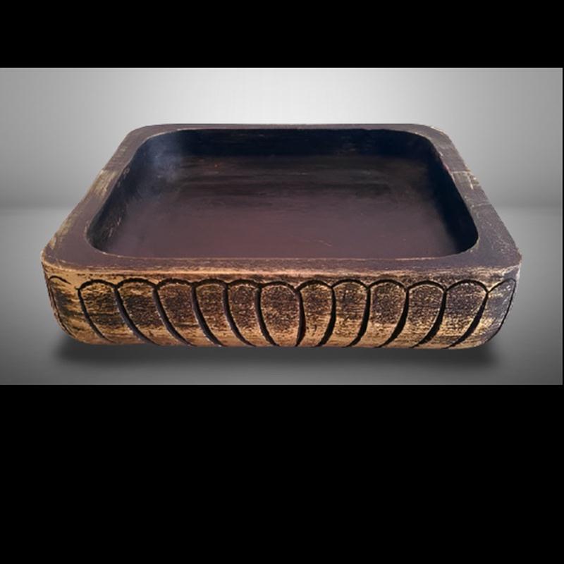 Square tray wooden