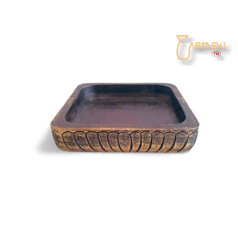 Square tray wooden