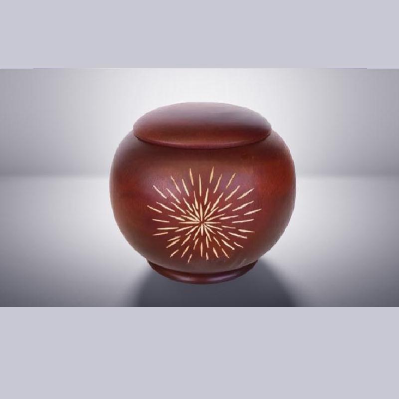Round wooden jar