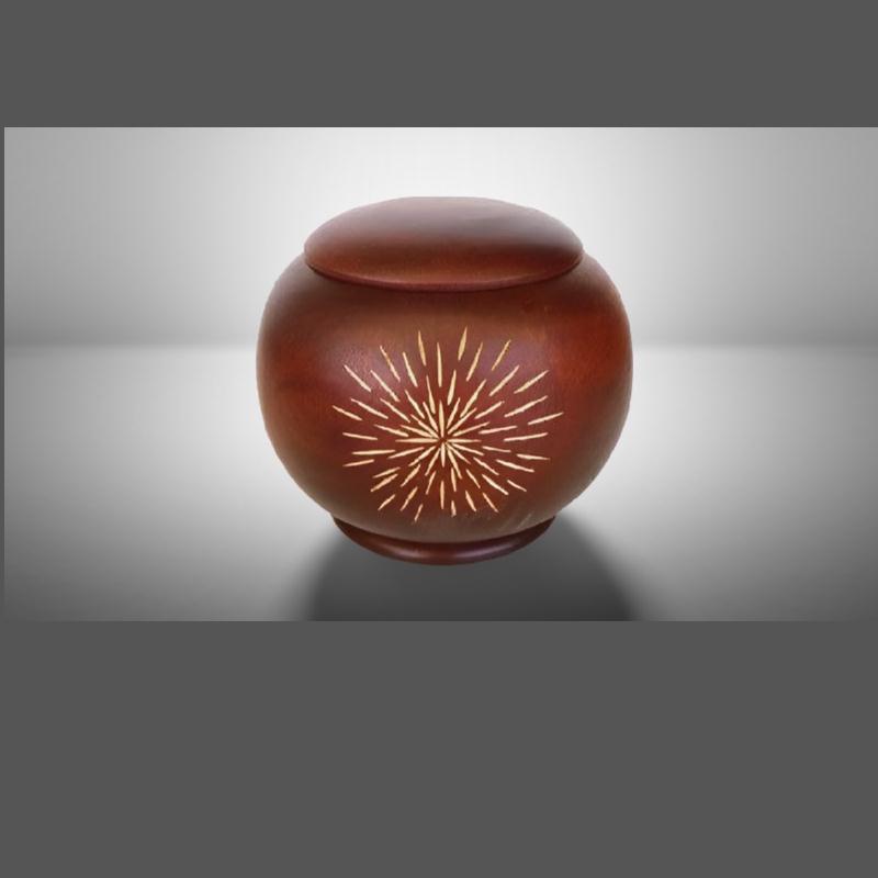 Round wooden jar