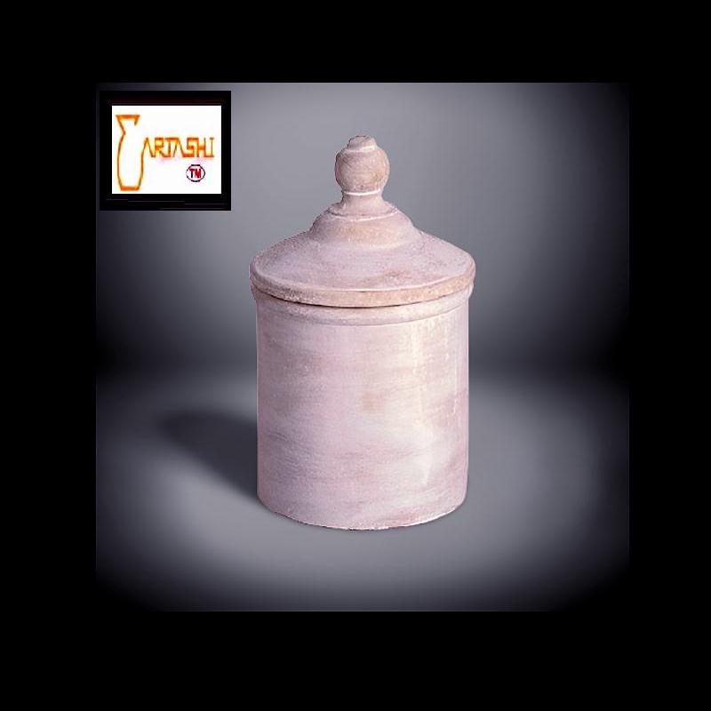 Antique wood jar
