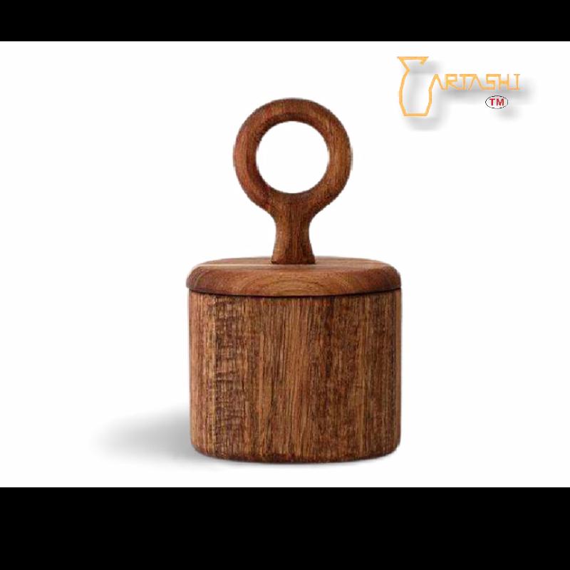 Vintage wood jar