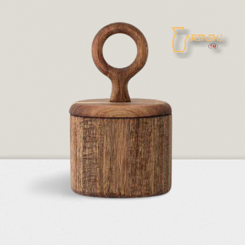 Vintage wood jar
