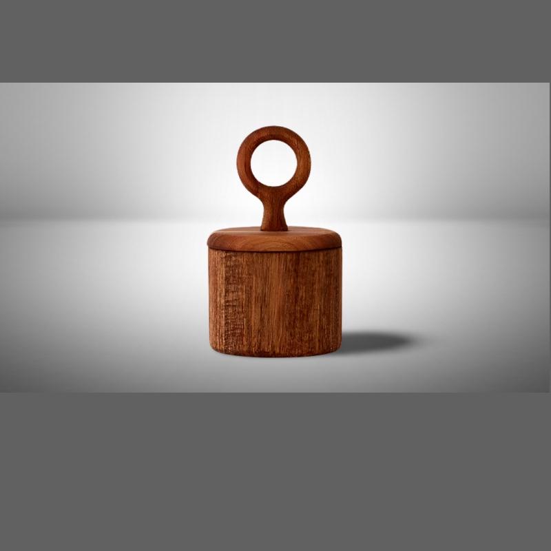 Vintage wood jar