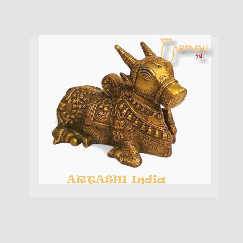 Kamdhenu cow brass