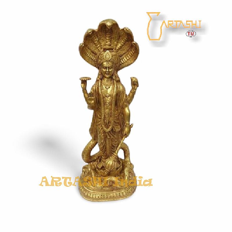 Brass statue Vishnu