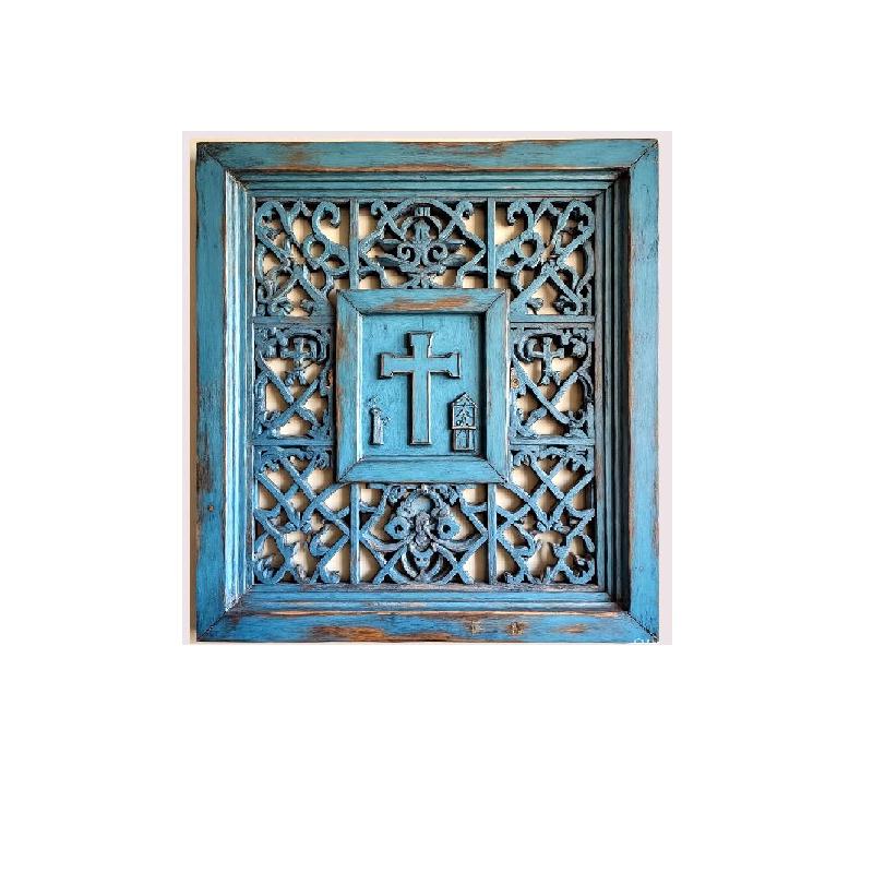 Wall art cross wooden