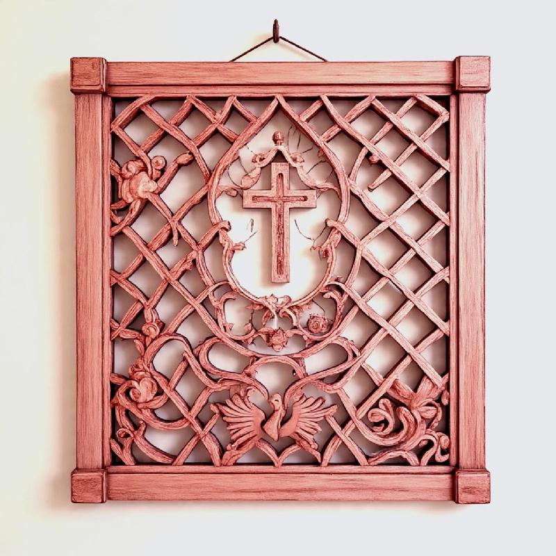 Wood carved wall art