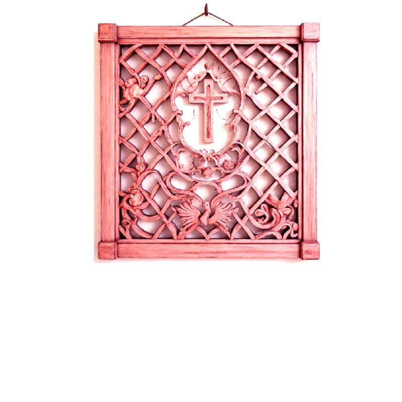 Wood carved wall art