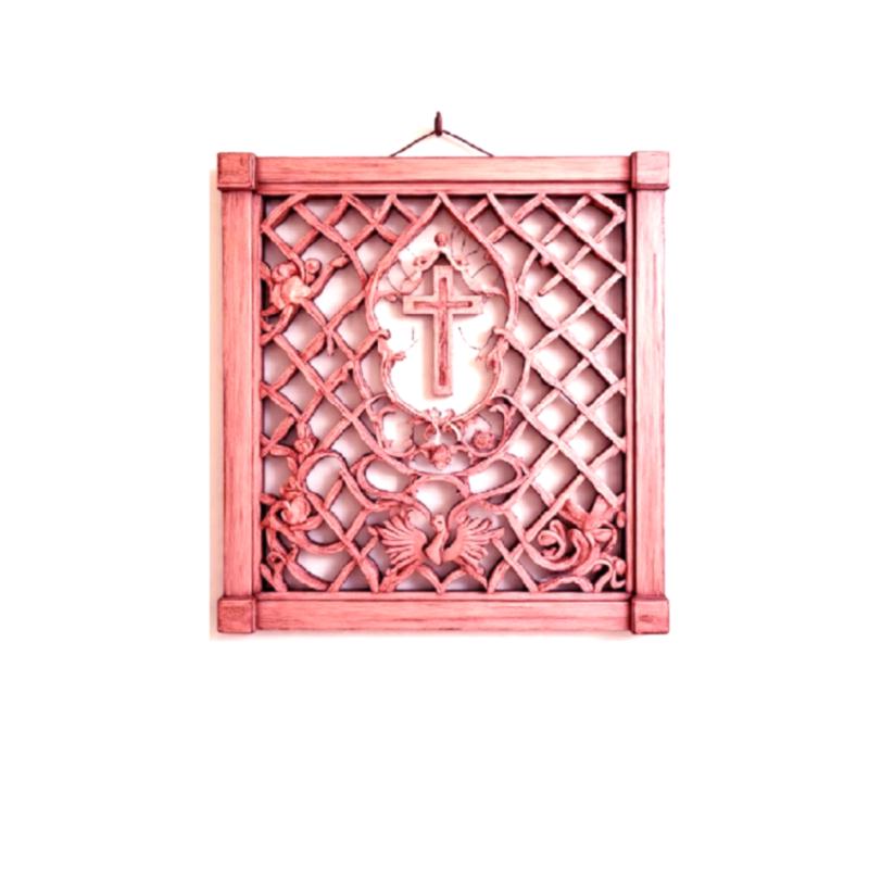 Wood carved wall art