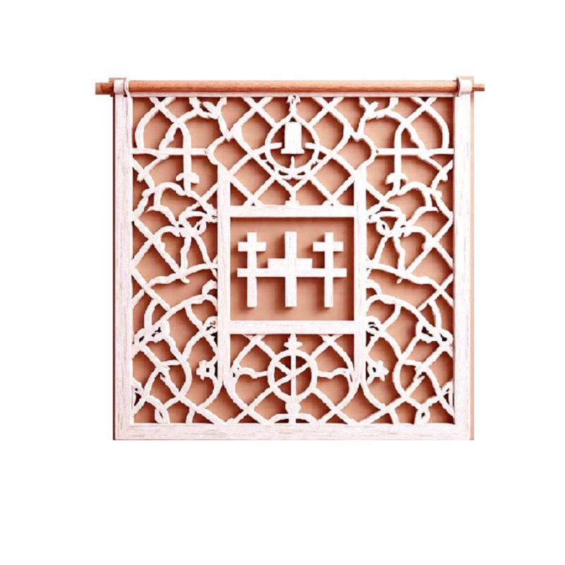 Wall accent white antique