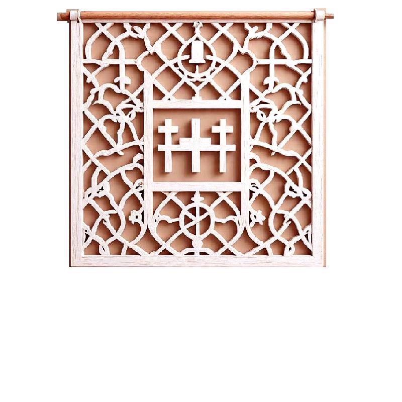 Wall accent white antique