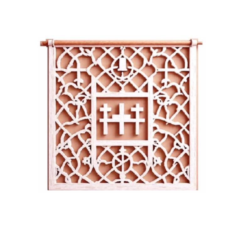 Wall accent white antique