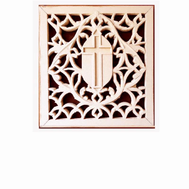 Wood carving wall art