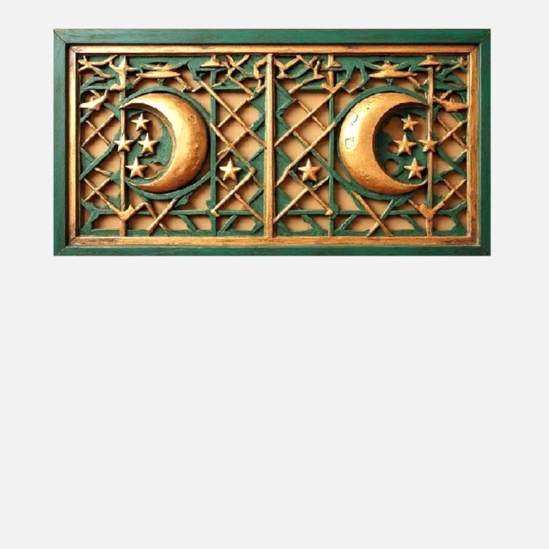 Moon and stars Islamic wall frame